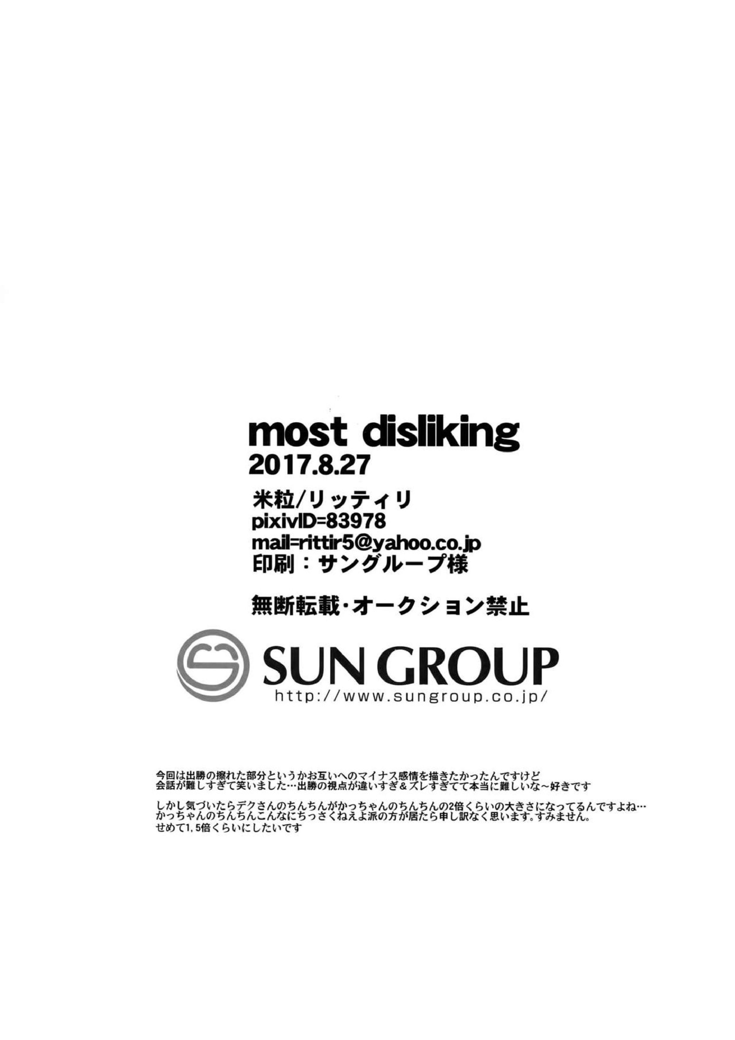 most disliking 63ページ