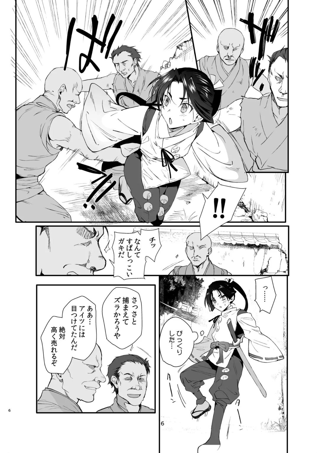 若君捕縛帳 盗賊に捕まった若君は好き放題嬲られる 6ページ