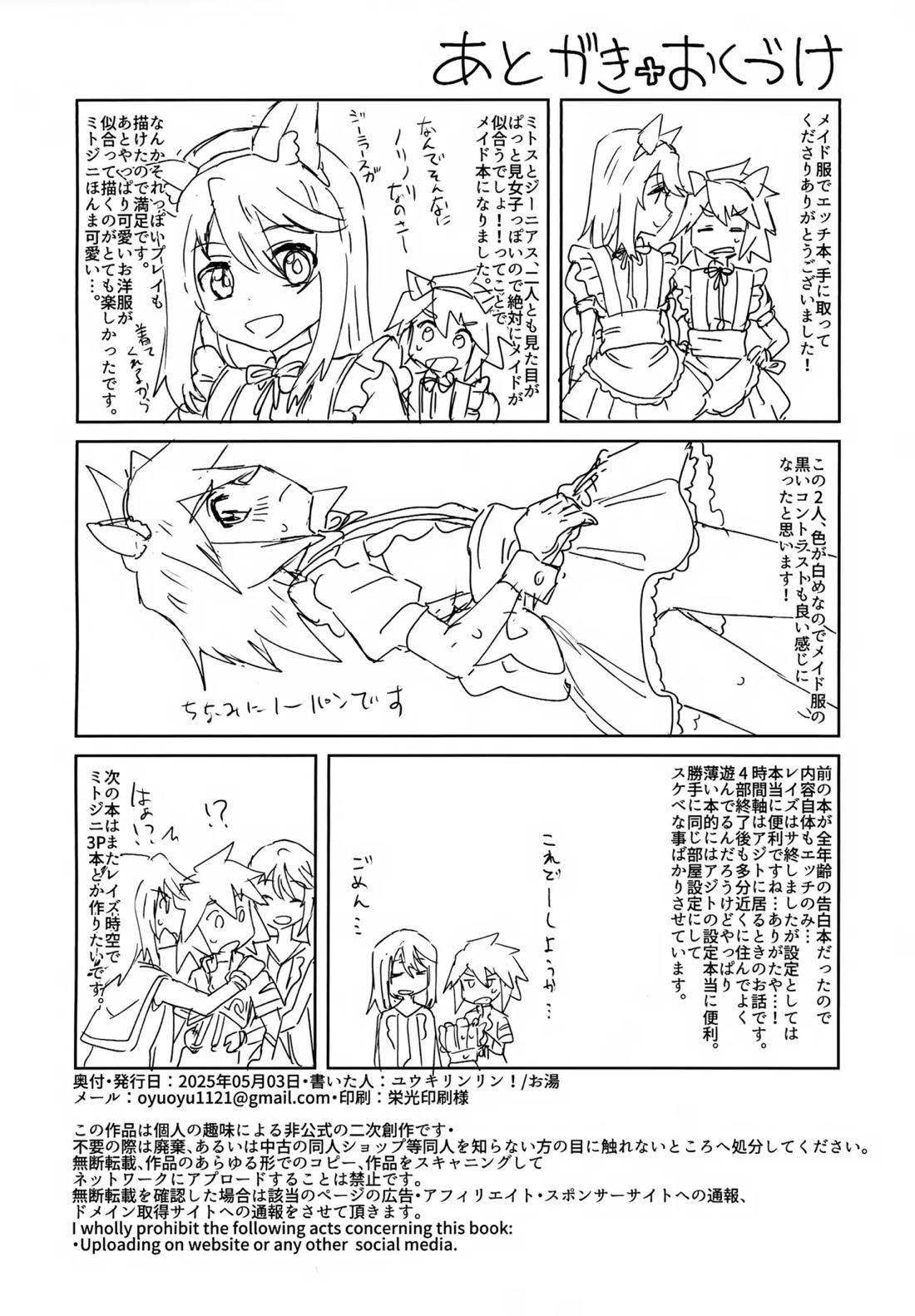 ミトジニがメイド服でエッチする話 17ページ